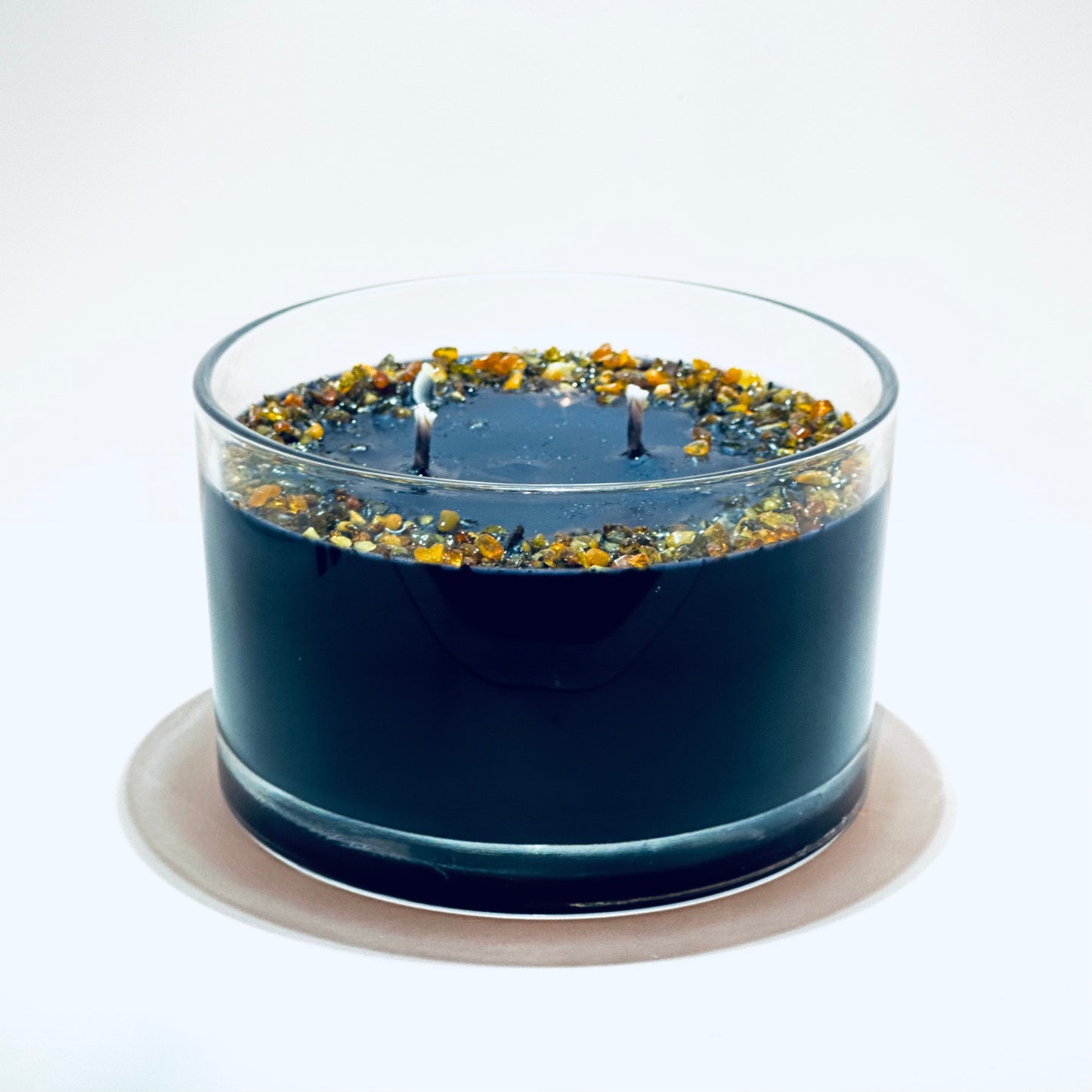 Sojas vaska svece “Amber wood”, stikla traukā