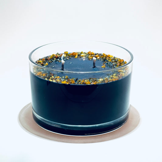 Свеча из соевого воска "Янтарное дерево", в стеклянной таре.