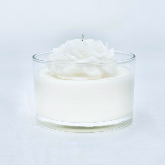 Soy wax candle in a glass container, ⌀ 11x8 cm