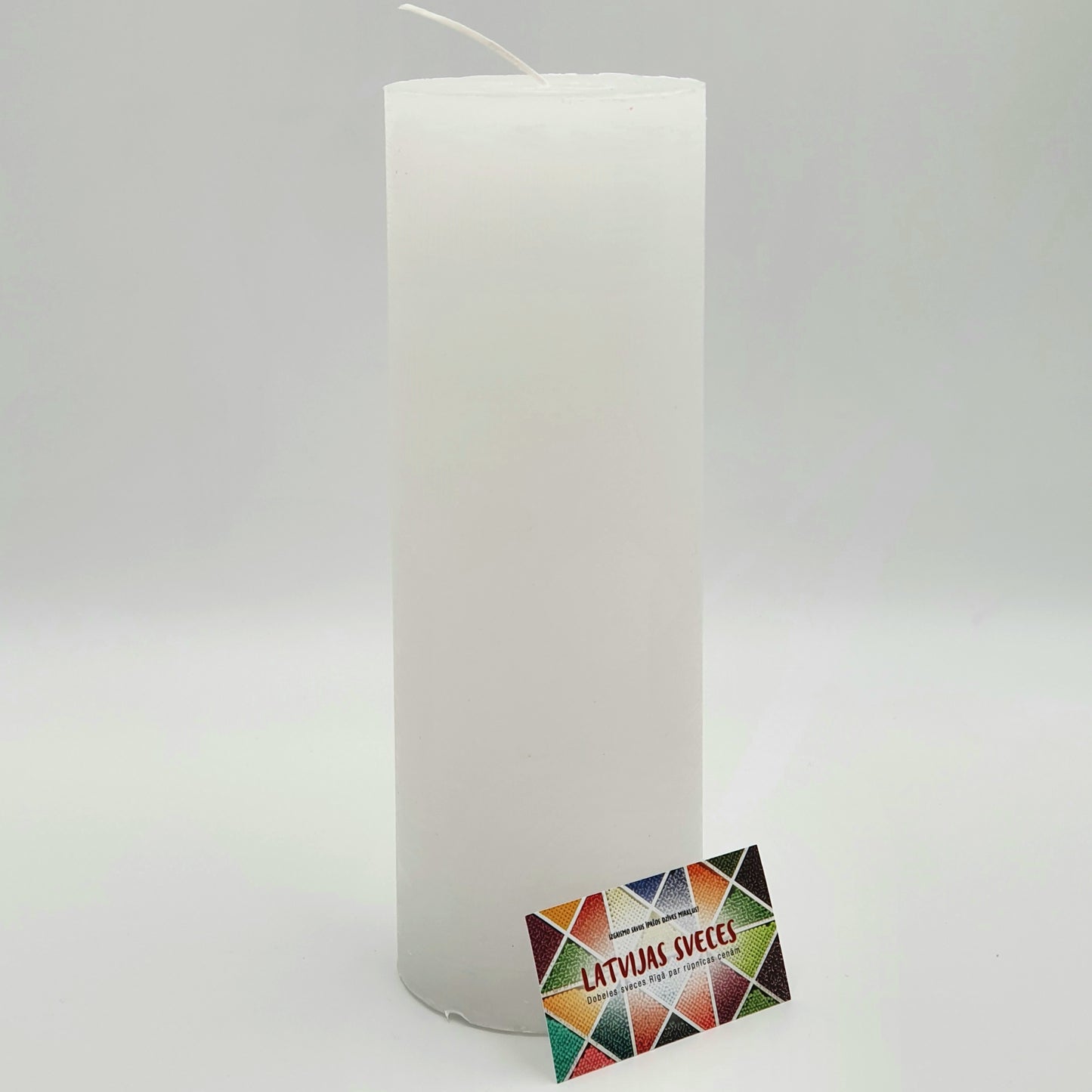 Svece cilindrs ⌀ 10x30 cm ar vienu dakti, balta
