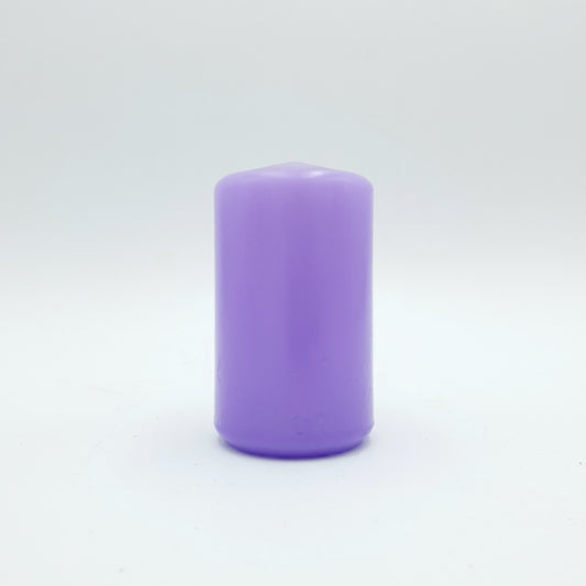 Powderpressed candle ⌀ 6x10 cm, lilac