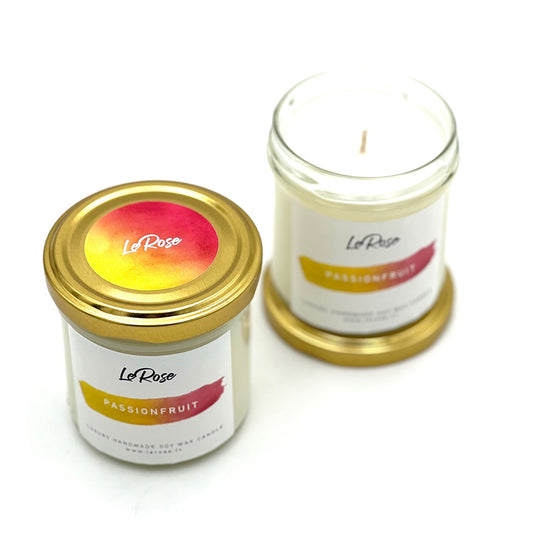 Soy wax candle "LeRose Passionfruit", 25h