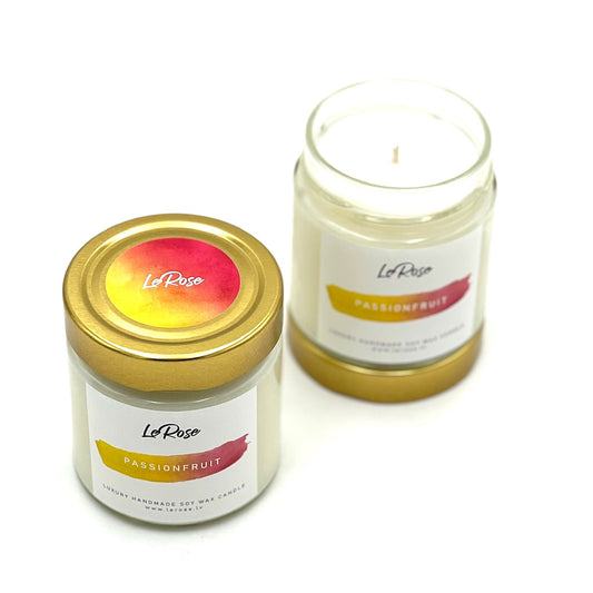 Soy wax candle "LeRose Passionfruit", 40h