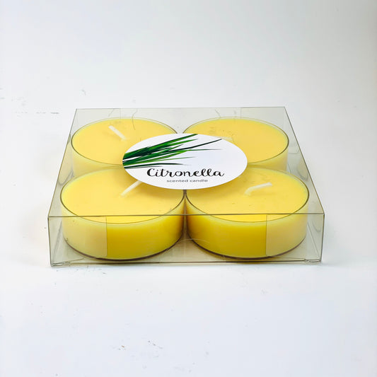 Large scented tealights with Citronella (anti-mosquito)
