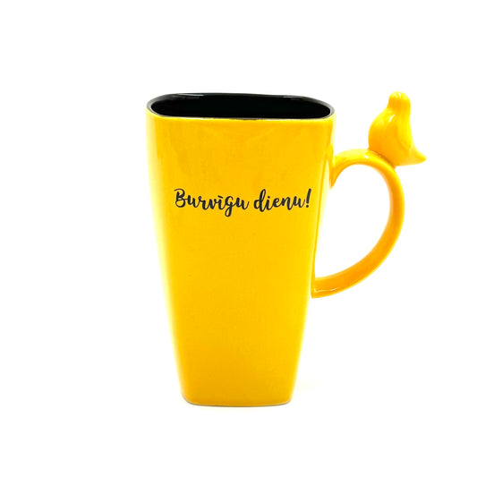 Ceramic mug "Magnificent day!", yellow