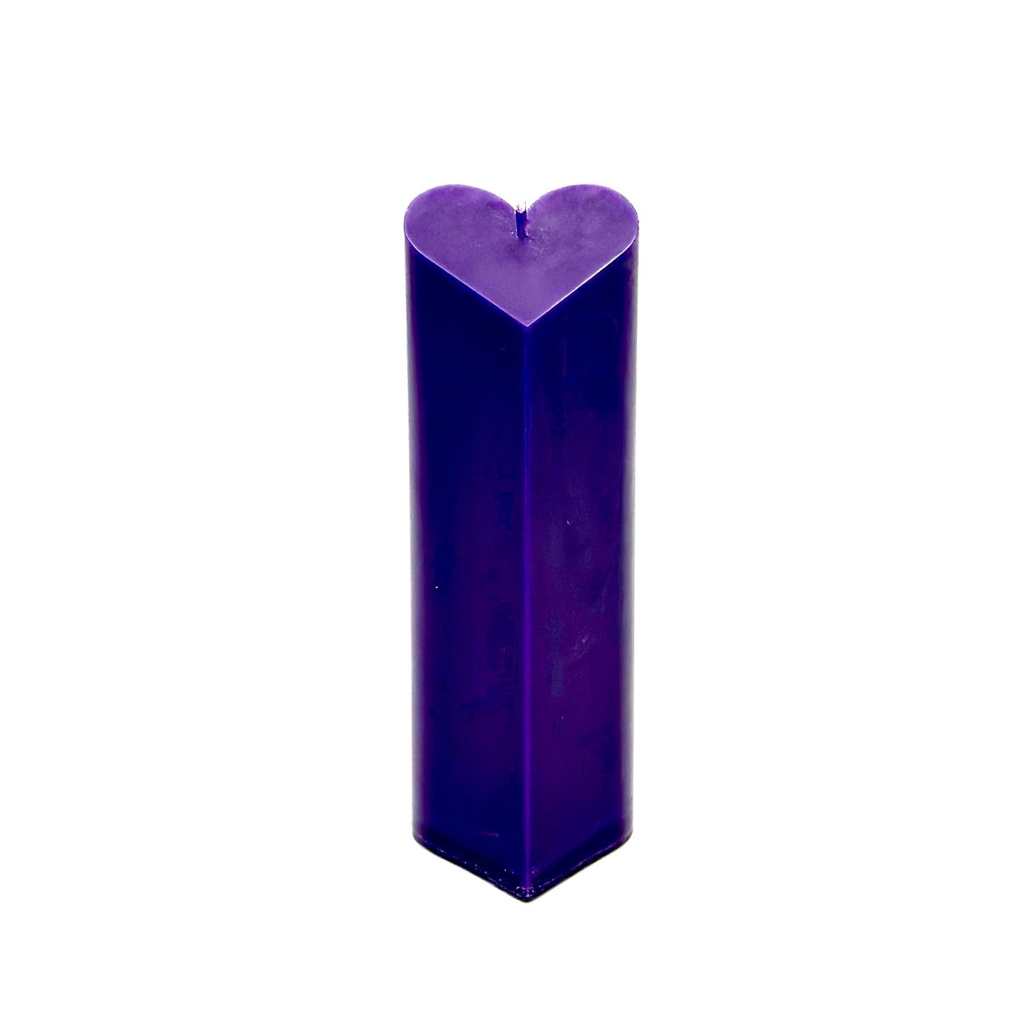 Dizaina svece “Sirds”, tumši violeta, 21x6,5x6