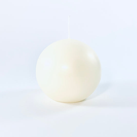 Powderpressed candle ball ⌀ 8 cm, beige