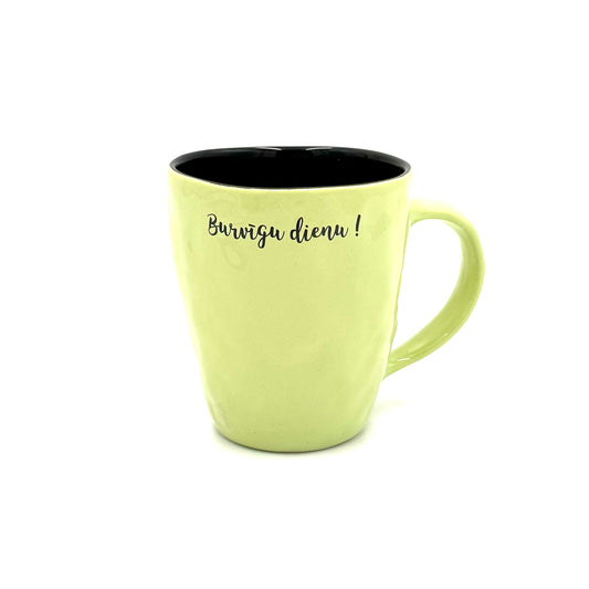 Ceramic mug 350ml, soft green, "A magical day"