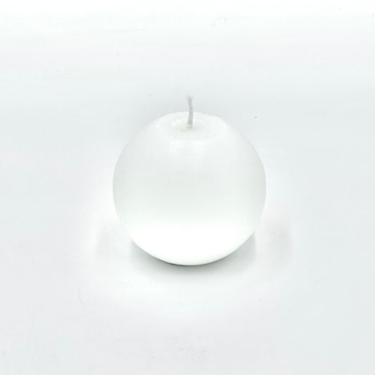 Stearin ball, white 8cm