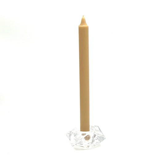 Galda svece ⌀ 2x28 cm, gaiši brūna
