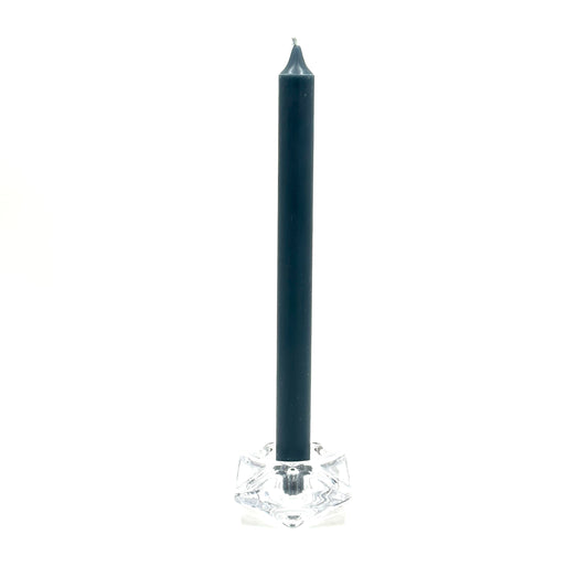 Galda svece ⌀ 2x28 cm, tumši (dūmakaini) zila