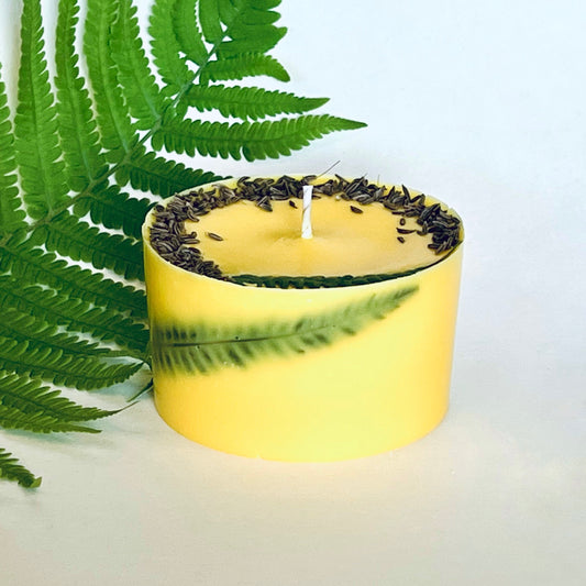 Sojas vaska svece “Papardēs” ar citronmētras aromātu