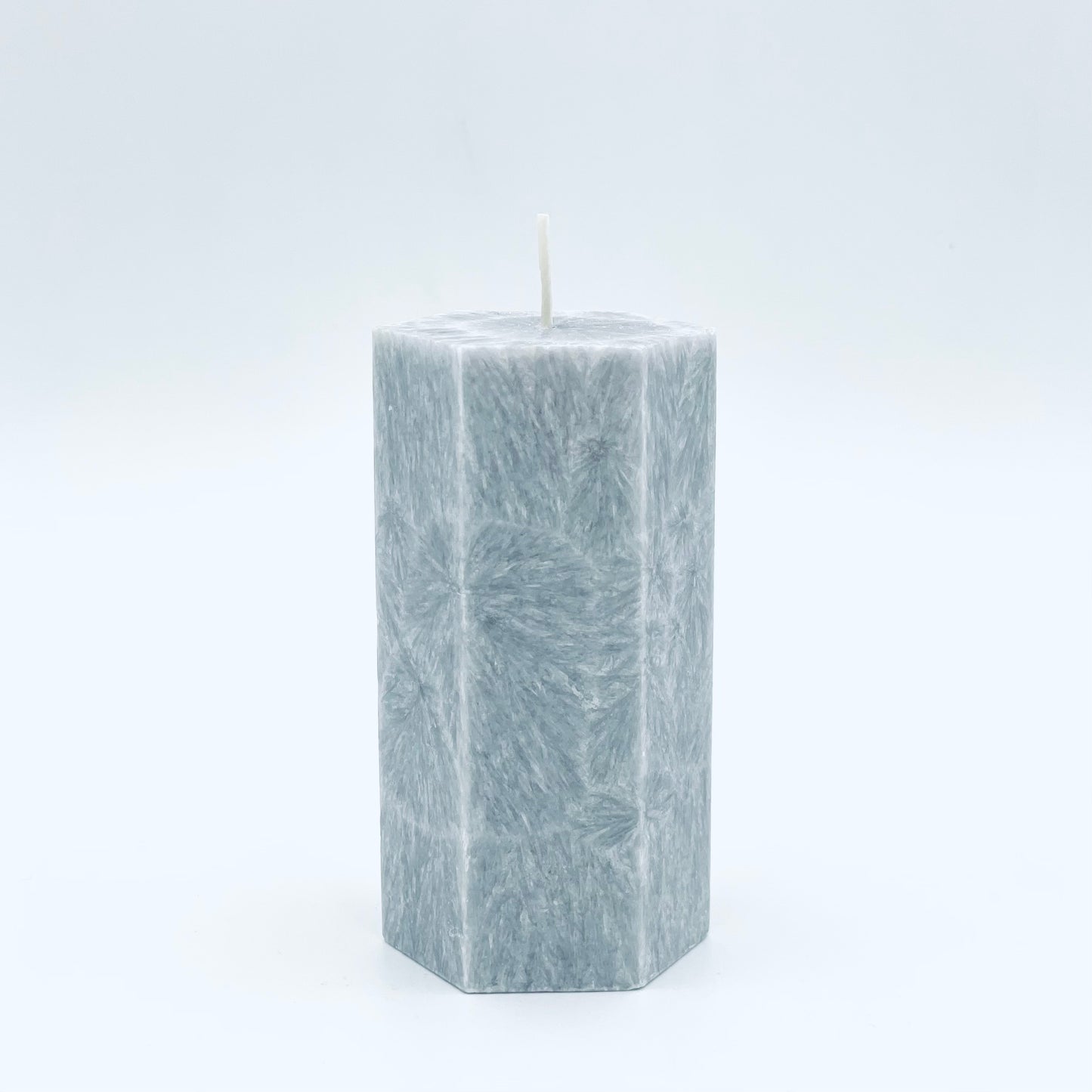 Кристаллическая стеарин свеча ⌀ 5х10 см, серая