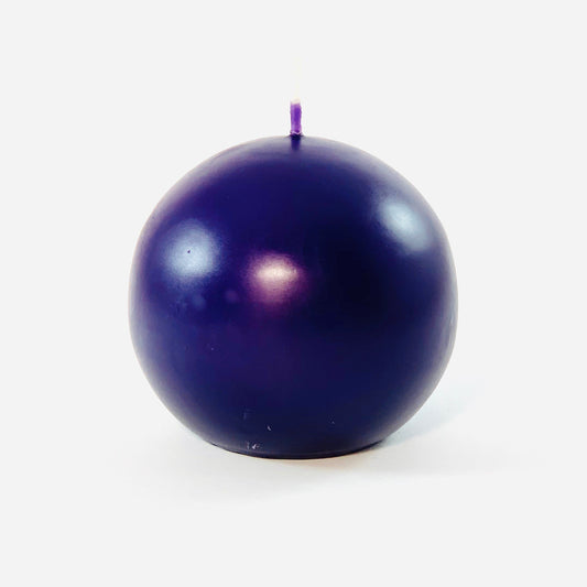 Powderpressed candle ball ⌀ 8 cm, dark purple
