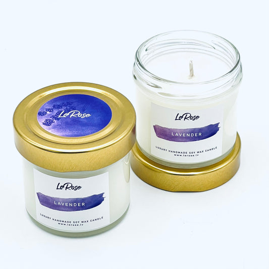 Soy wax candle "LeRose" Lavender, 25 h