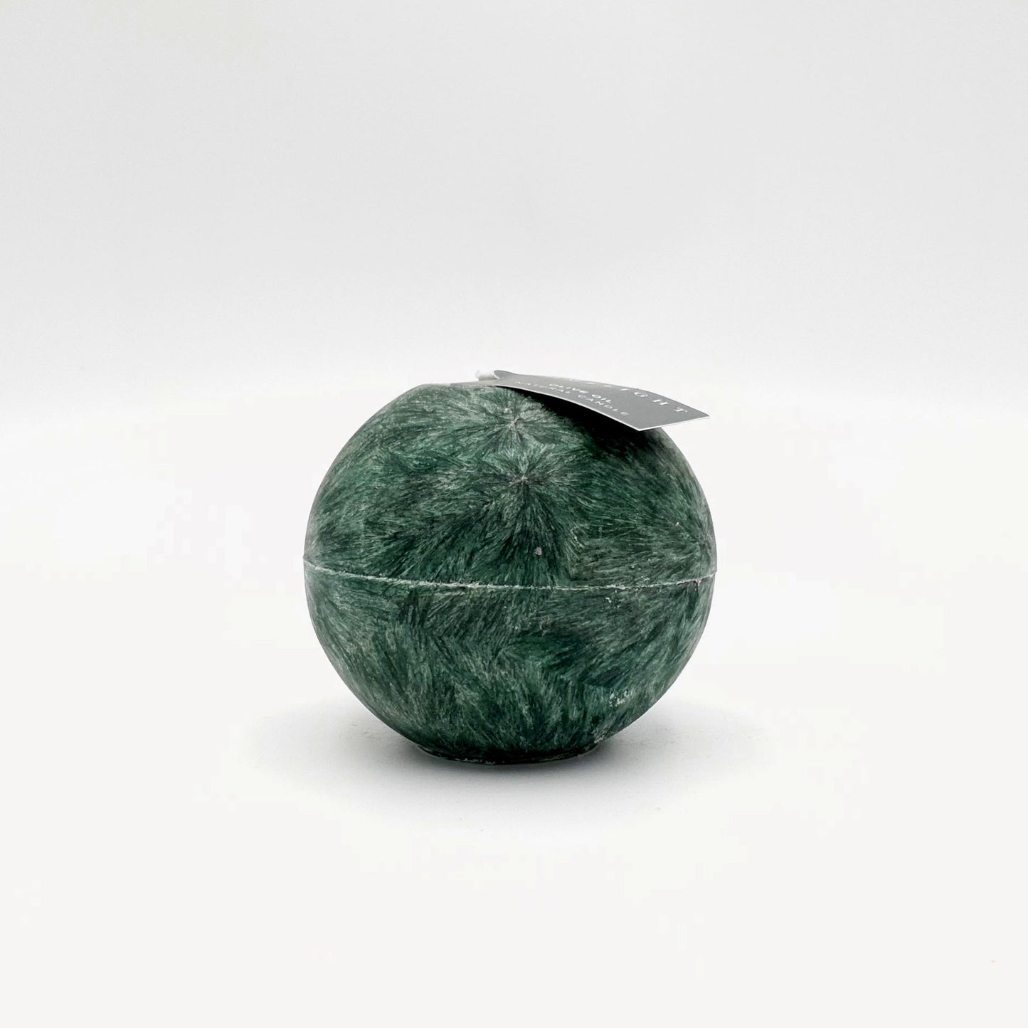 "Homelight" olīveļļas kristālstearīna svece bumba ⌀ 8 cm, smaragdzaļa