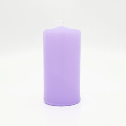 Powderpressed candle ⌀ 6x12 cm, lilac